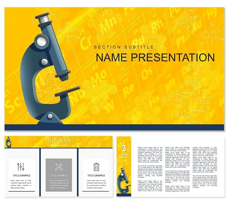 Chemical Microscopy - Analytical Chemistry PowerPoint template