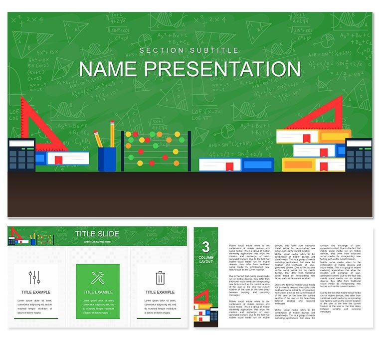 Strategies for Teaching Math to Kids PowerPoint template