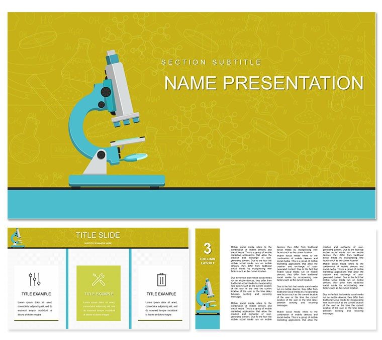 Learn Chemistry, Biology PowerPoint template
