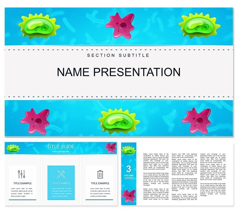 Bacteria: Definition, Types and Infections PowerPoint template