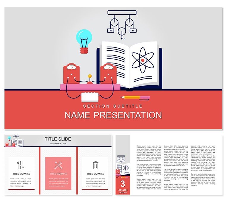 Physics Books Download PowerPoint template