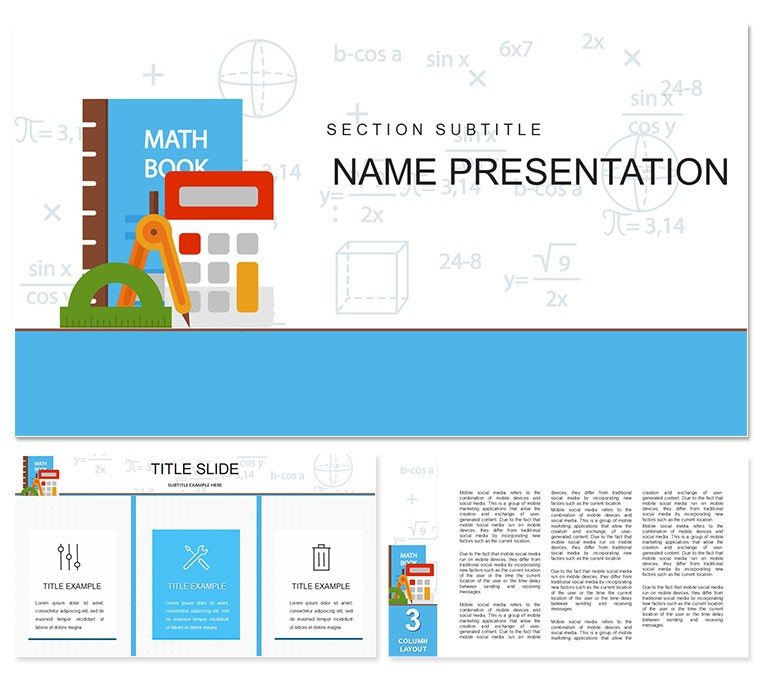 Math Book PowerPoint template