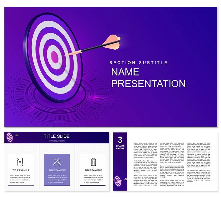 Company Vision, Mission, Values and Goals PowerPoint template