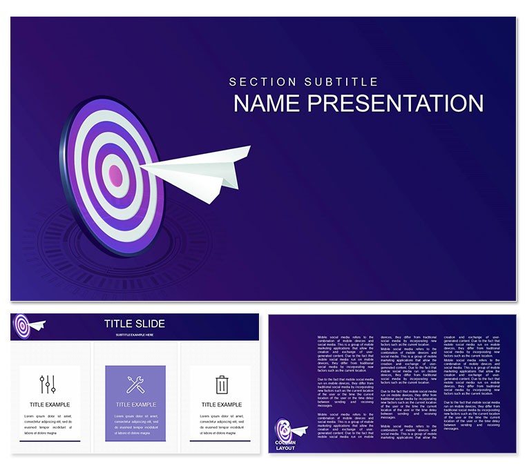 Formation of Mission and Goals of Enterprise PowerPoint template