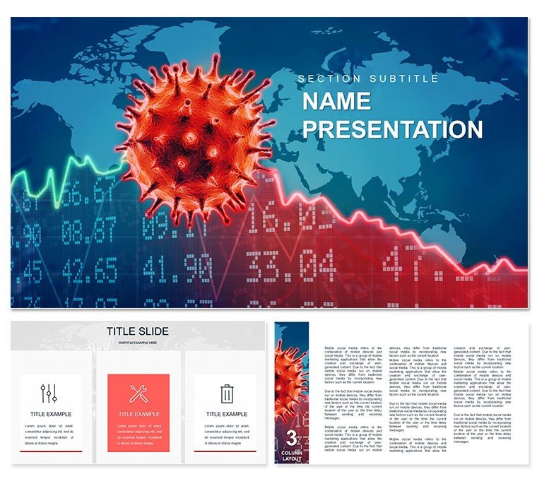 Economic Impact of Viruses PowerPoint Template - Global Economic Analysis