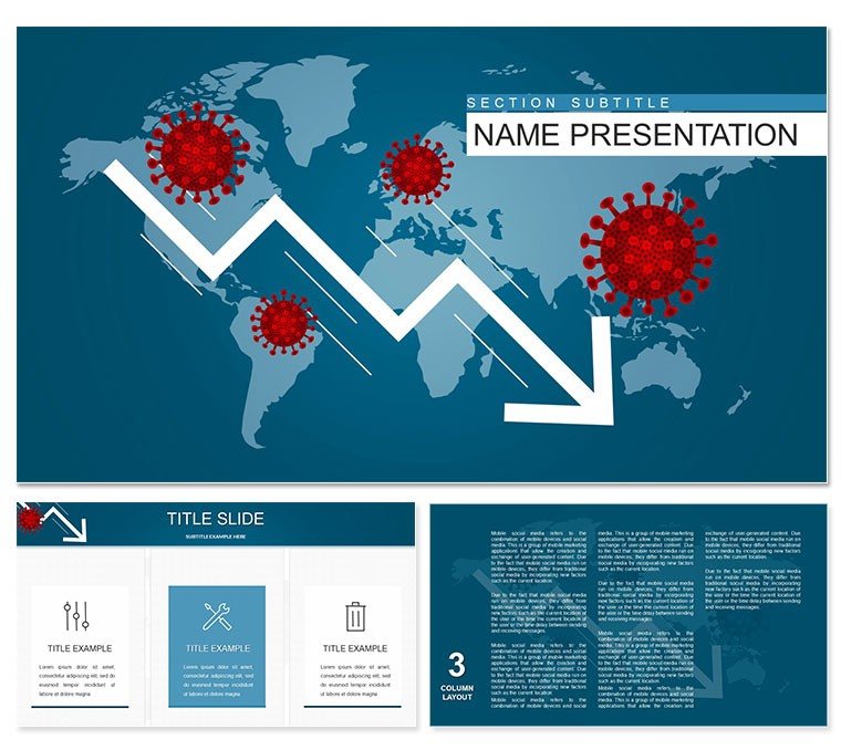Impact of COVID-19 on Global Economy PowerPoint template