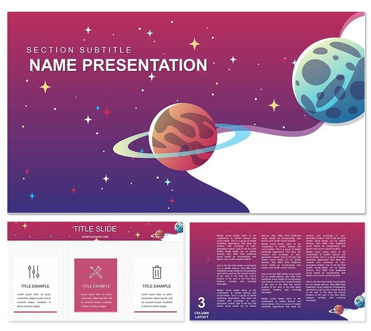 Planets Astronomy PowerPoint template