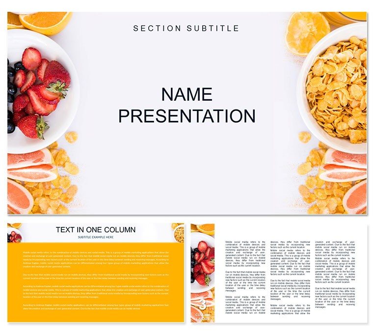 Healthy Eating for Weight Loss PowerPoint template