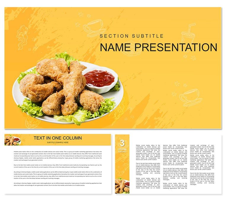 Chicken Recipes PowerPoint template