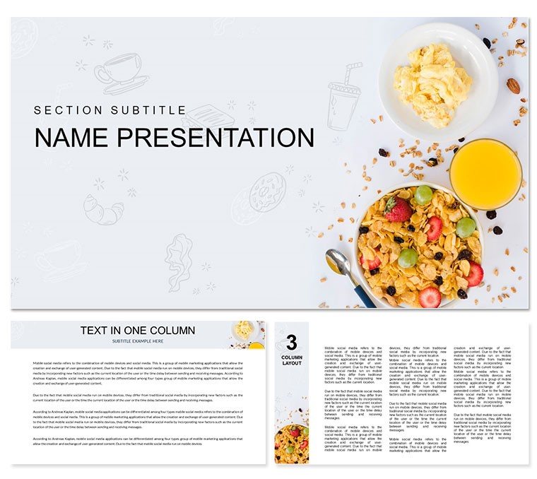 Healthy and Delicious Breakfast PowerPoint Template