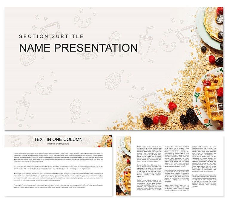 Easy Homemade Pancakes Recipe PowerPoint template
