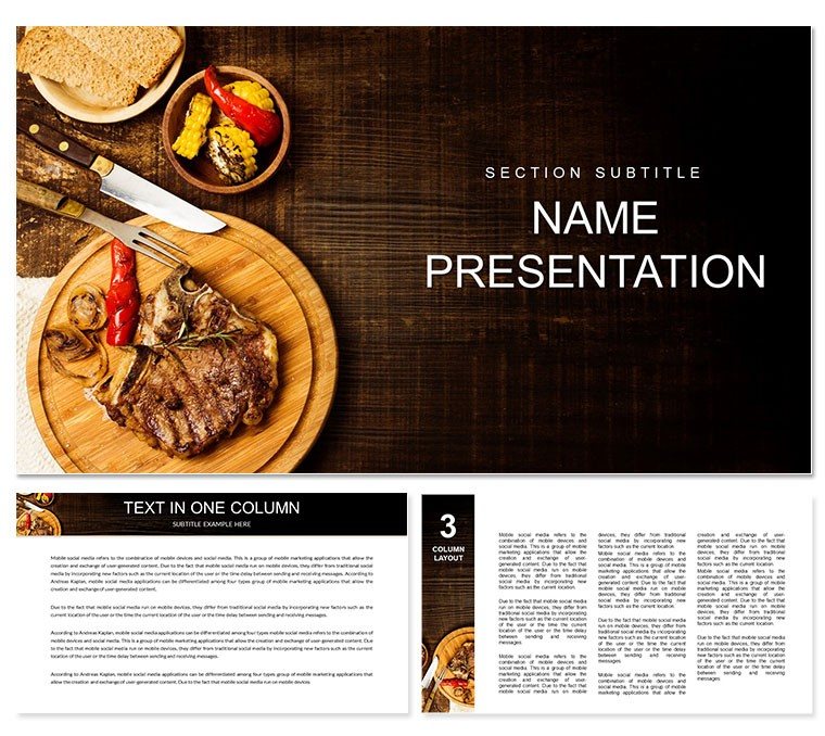 Most Popular Beef Recipes PowerPoint template