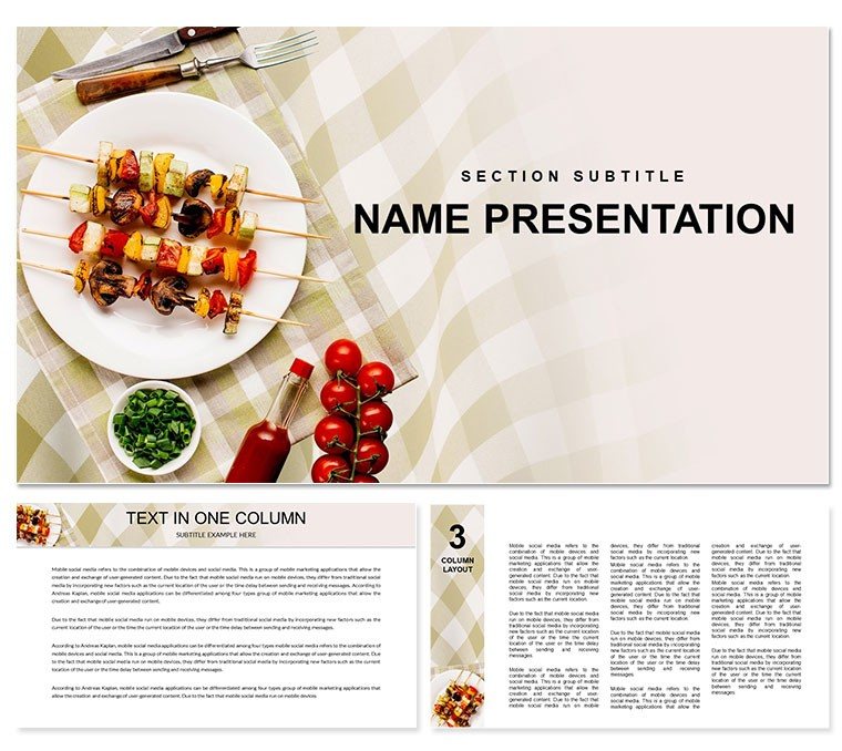 Grilled Vegetable Platter Recipe PowerPoint template