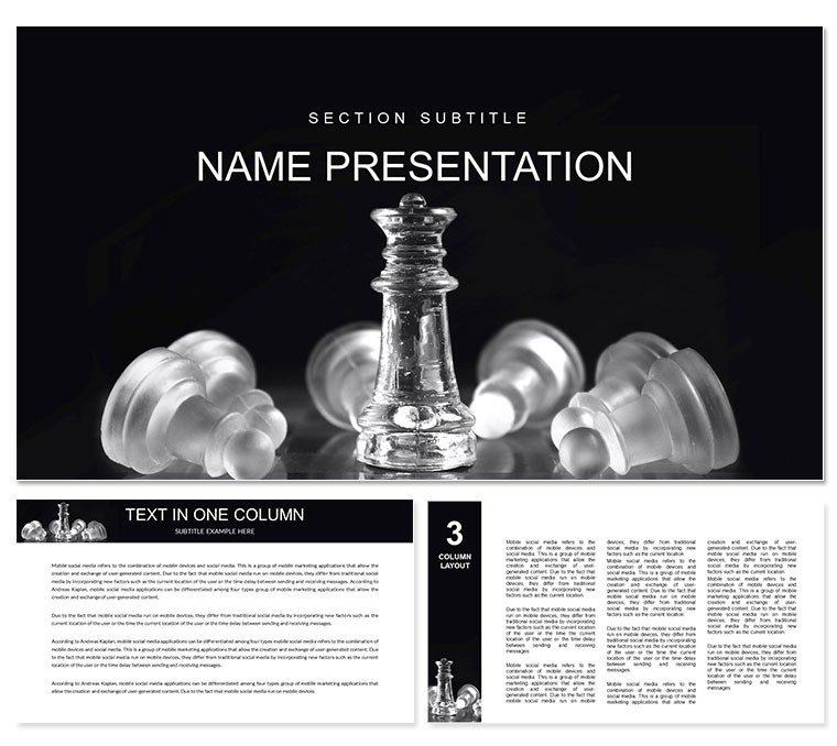 Chess Principles in Agile Project Management PowerPoint template