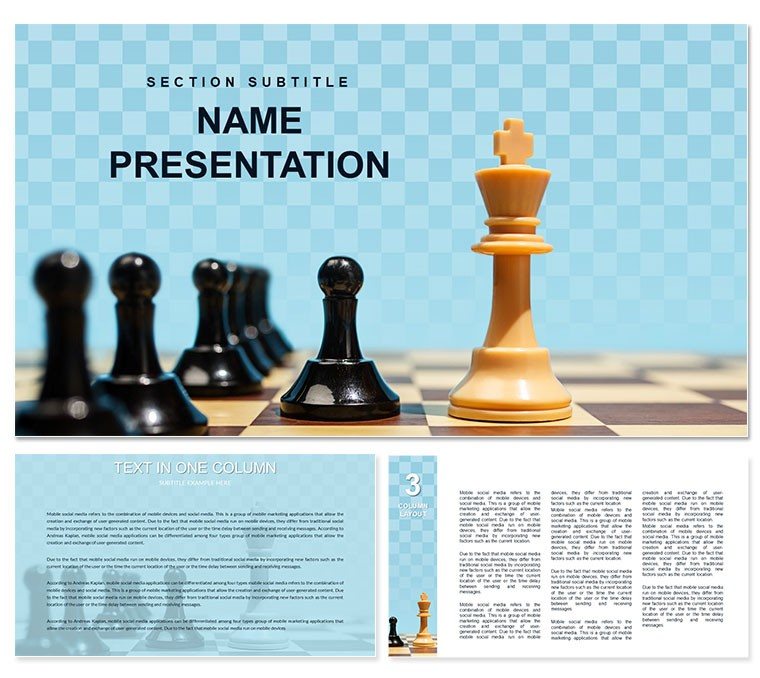 Artificial intelligence Chess PowerPoint template