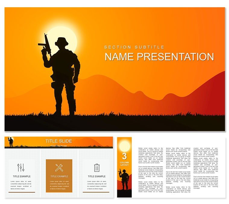 Armed Forces - War PowerPoint template