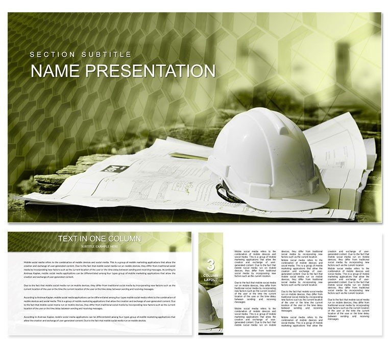 Construction Jobs PowerPoint template