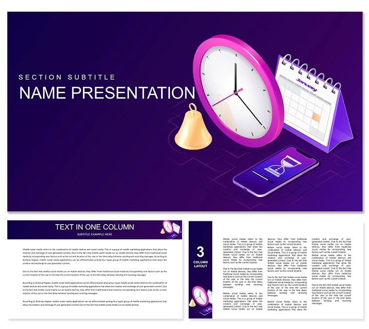 Effective Managers Organize Time PowerPoint templates
