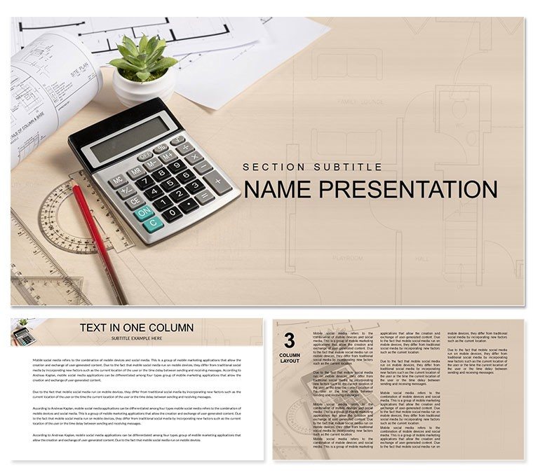 Architect must evaluate energy efficiency PowerPoint template