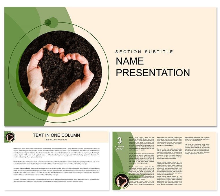 Eco Soil Resources PowerPoint template