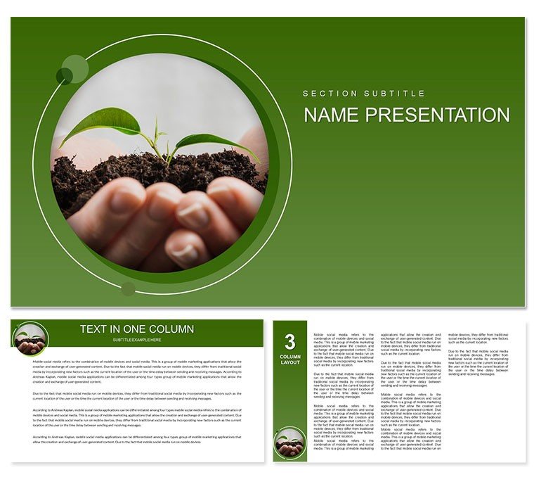 Eco Friendly Plants PowerPoint template