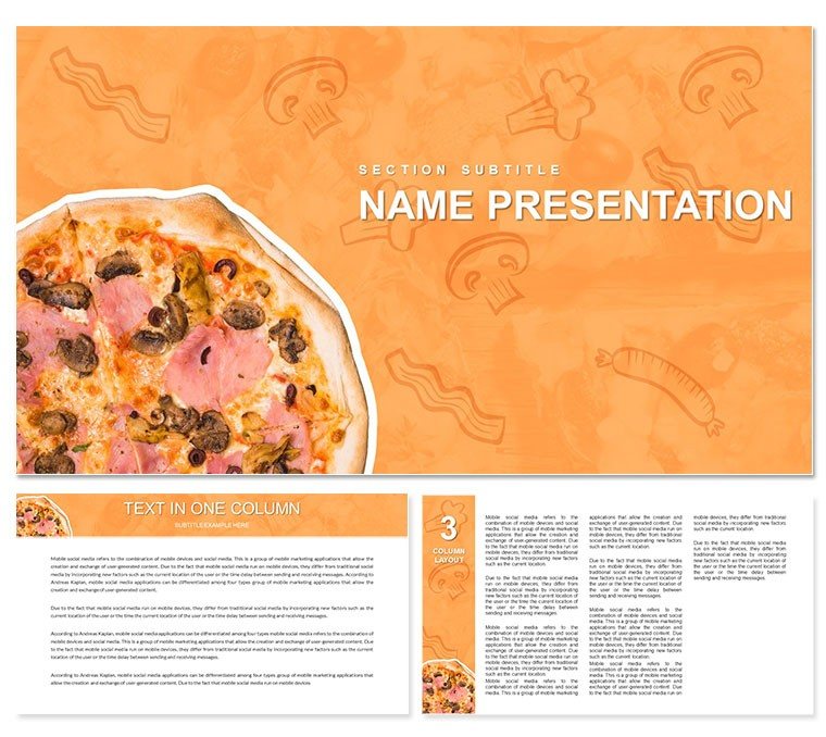 Mushroom Pizza Recipe PowerPoint Template