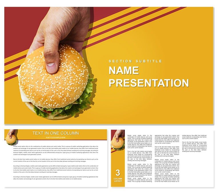 Cheeseburger Recipe PowerPoint templates
