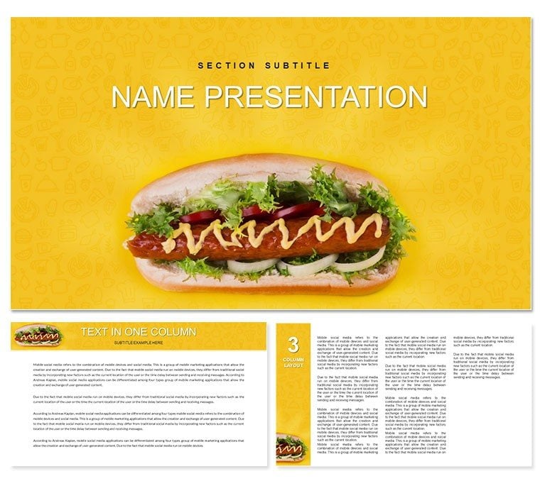 Hot Dog: history, facts, recipes PowerPoint Templates Presentation