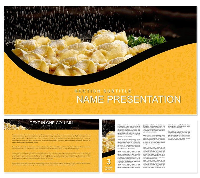 Boiled Dumplings Recipe PowerPoint templates