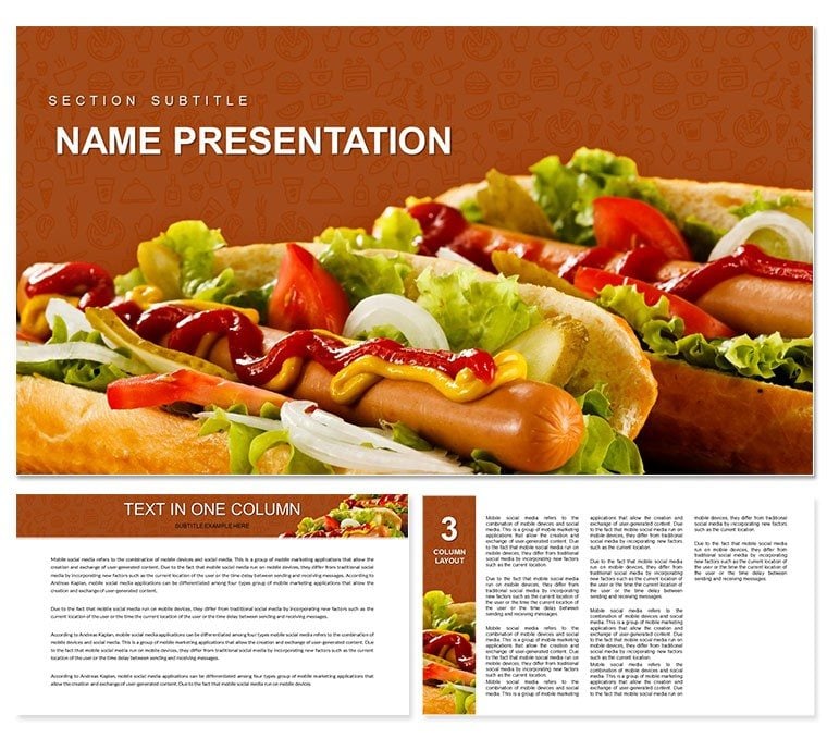 Best Hot Dog Recipes : Food PowerPoint template