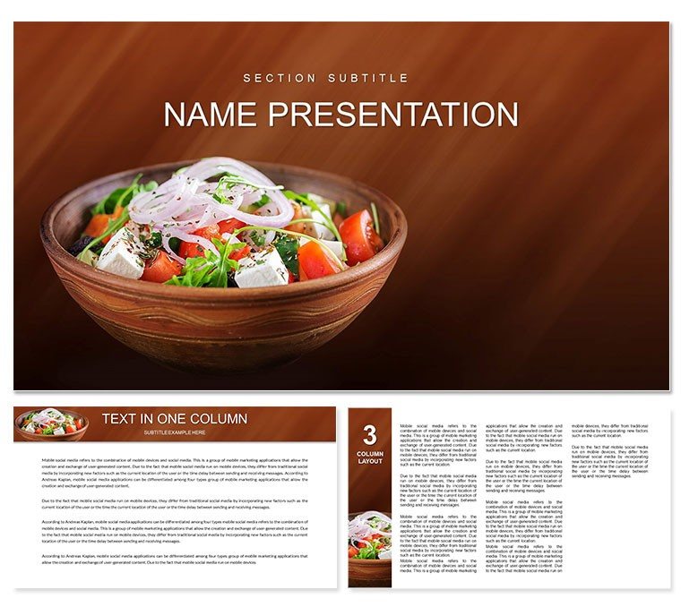 Side Dish Salad Recipes PowerPoint template