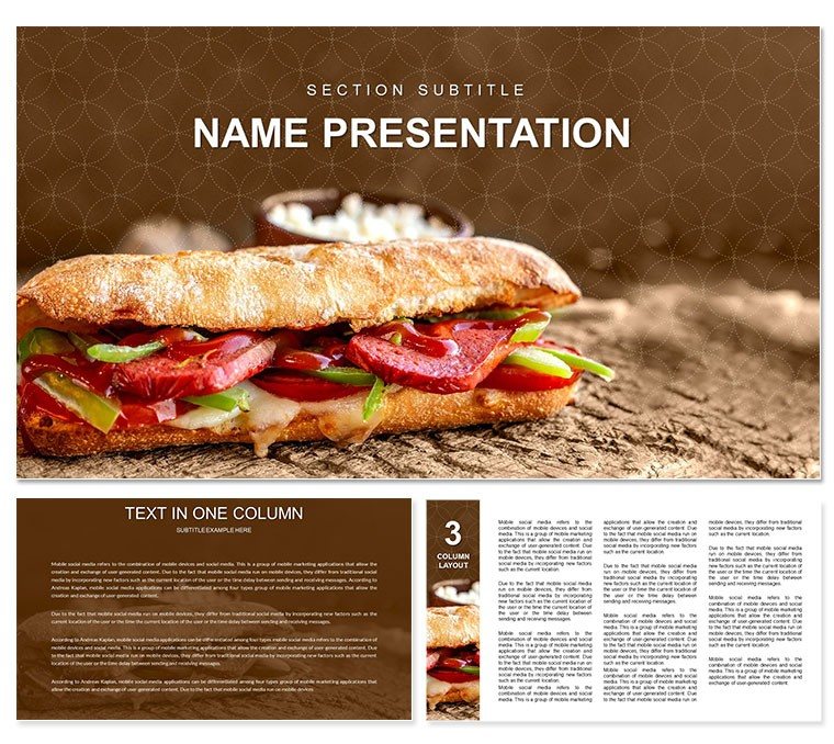 Sandwich Recipes: Good Food PowerPoint template for presentation