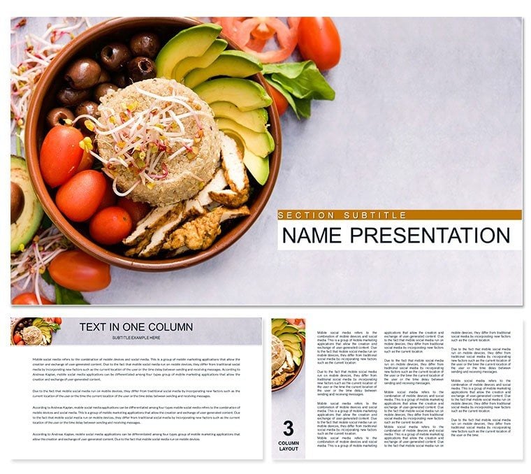 Dietary Dishes PowerPoint template