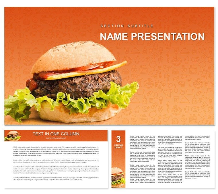Big N Tasty - Recipes Fast Food PowerPoint presentation template