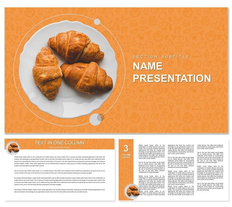 Croissant French Toast Bake PowerPoint template