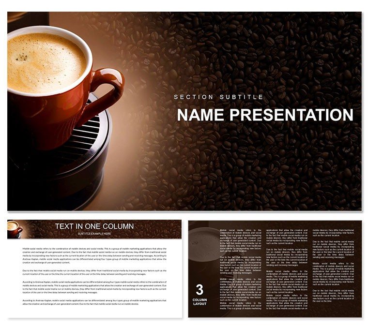 Coffee machines, Coffee makers PowerPoint Templates