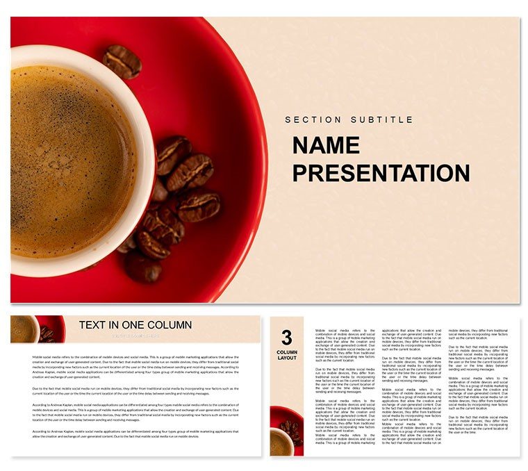 Coffee Drink Recipes , Cup Of Coffee PowerPoint templates