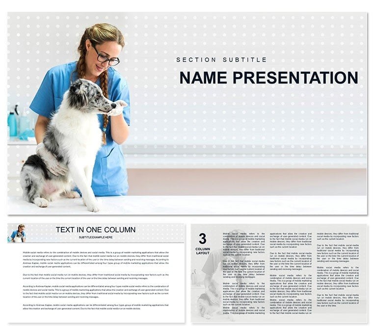 Dog Disease and Veterinarian PowerPoint template