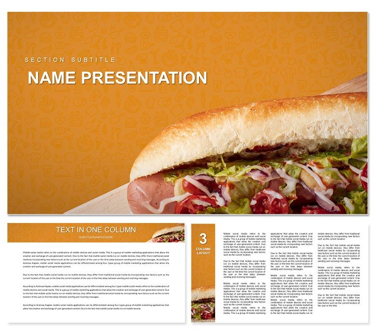 Fast Food Restaurants PowerPoint template