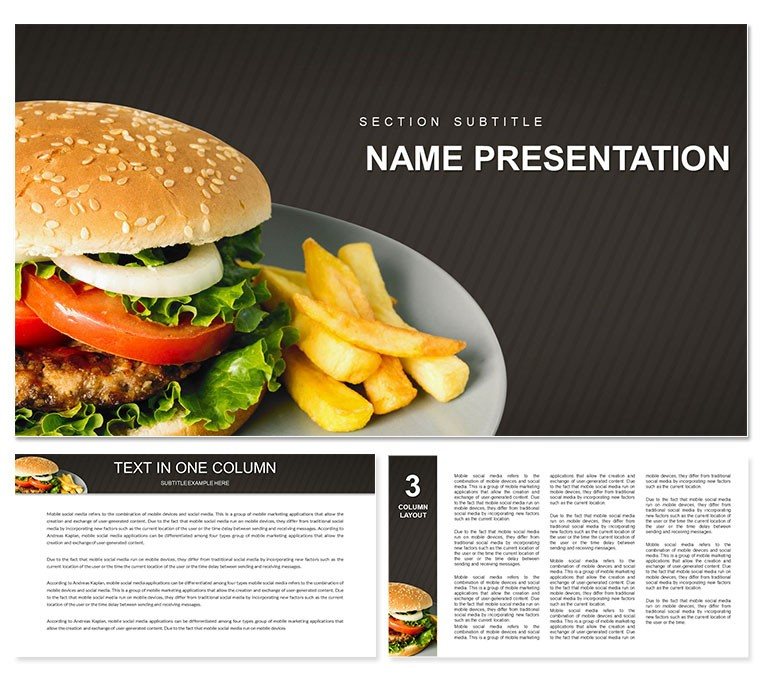 Fast Food Chain Restaurants PowerPoint Template for Presentation | Download PPTX and Google Slides