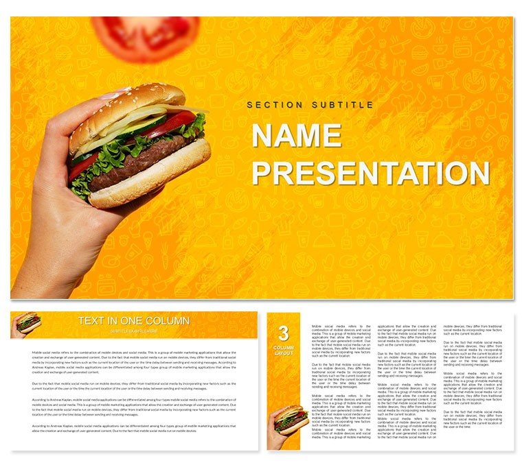 Delicious Hamburger PowerPoint templates