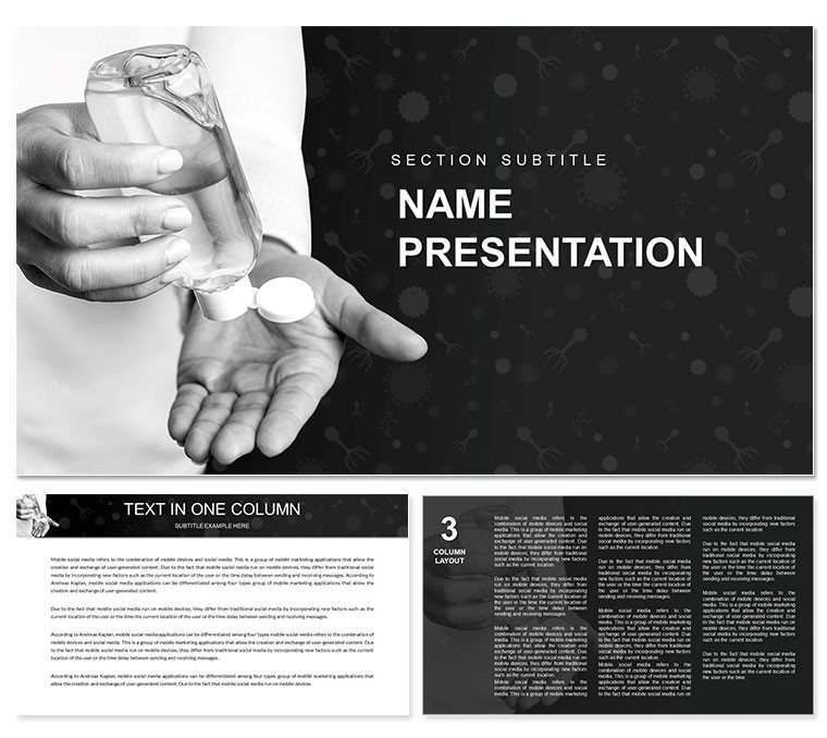 Hygiene Hand Sanitizer PowerPoint templates