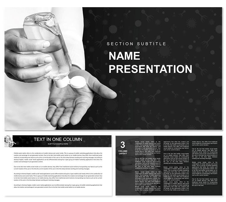 Hygiene Hand Sanitizer PowerPoint Template For Health Pros Hygiene Hand Sanitizer PowerPoint Template For Health Pros