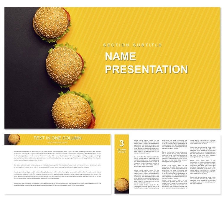 Hamburger Restaurants PowerPoint templates