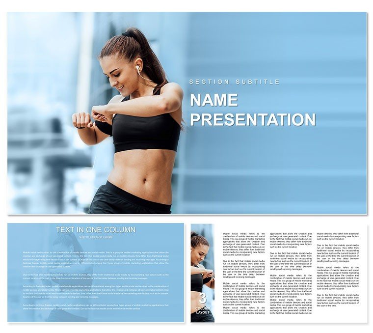 Fitness for Beginners PowerPoint template
