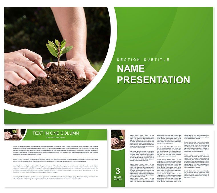 Ecobiology Plants PowerPoint template