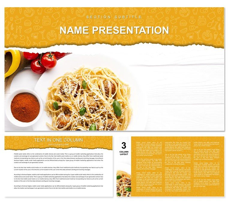 Recipes , Picture the Recipe PowerPoint template
