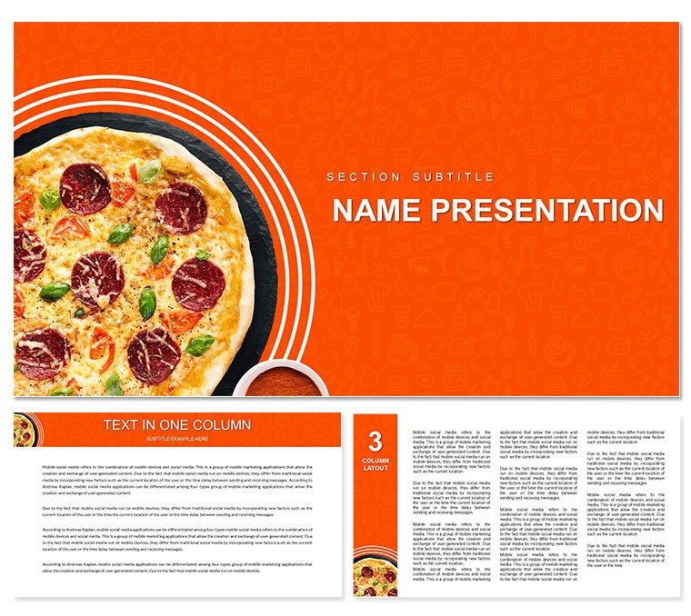 Pizza Recipes Images PowerPoint template