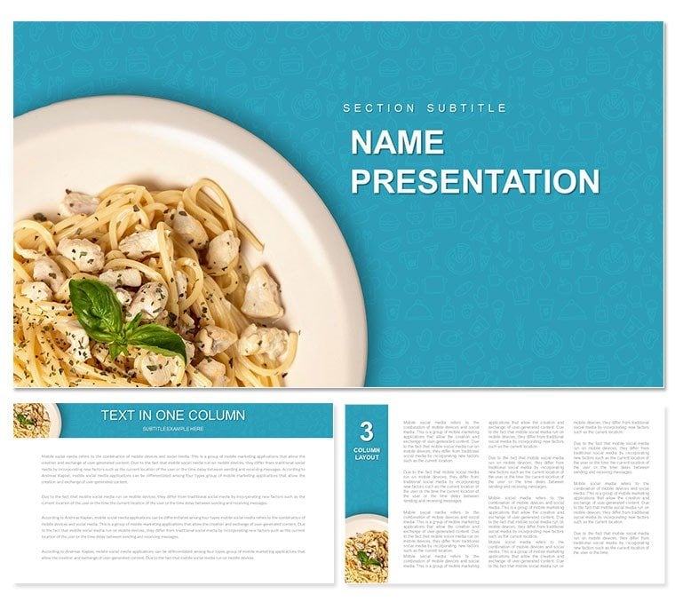 Beef Stir Fry with Noodles PowerPoint template