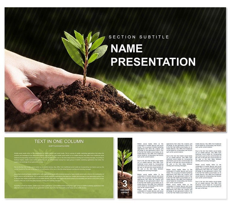 Botany - Plant Science PowerPoint template